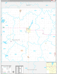 Palo Alto County Wall Map Premium Style 2026